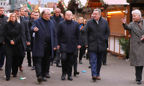 Olaf Scholz nach Anschlag auf Magdeburger Weihnachtsmarkt am 21.12.2024