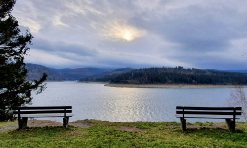 Bislang alles im grünen Bereich: Granetalsperre im Dezember.