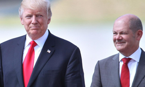 Donald Trump und Olaf Scholz (Archiv)