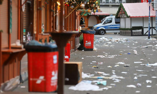 Tatort nach Anschlag auf Magdeburger Weihnachtsmarkt am 21.12.2024