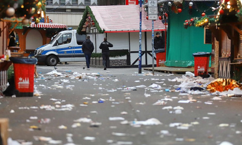 Tatort nach Anschlag auf Magdeburger Weihnachtsmarkt am 21.12.2024