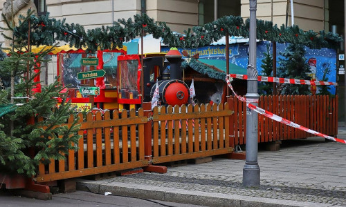 Tatort nach Anschlag auf Weihnachtsmarkt von Magdeburg am 21.12.2024