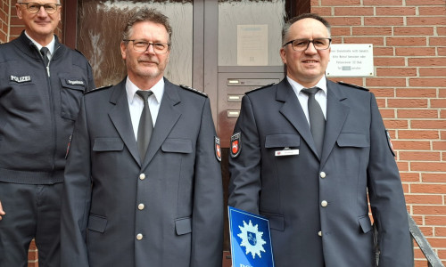 v.l.: Erster Polizeihauptkommissar Michael Organiszak (Leiter Polizeikommissariat Salzgitter-Bad), Michael Freytag, Arne Frintrop.