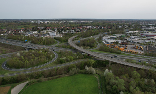 Das Autobahnkreuz Ölper. Archivbild