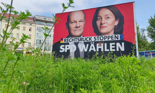 SPD-Wahlplakat zur Europawahl am 29.04.2024