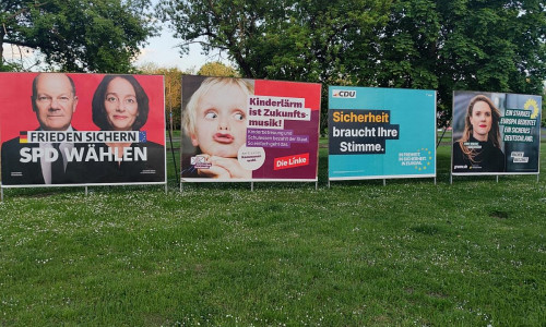 Wahlplakate zur Europawahl und Kommunalwahl in Sachsen-Anhalt (Archiv)