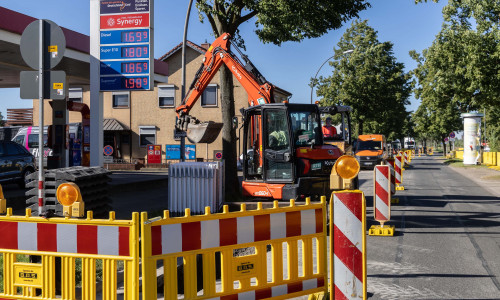 Die Bauarbeiten haben begonnen.