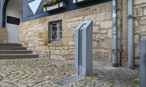 Der Trinkwasserbrunnen auf dem Stadtmarkt in Wolfenbüttel.