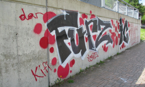 Graffiti am "Schlackenbrink".