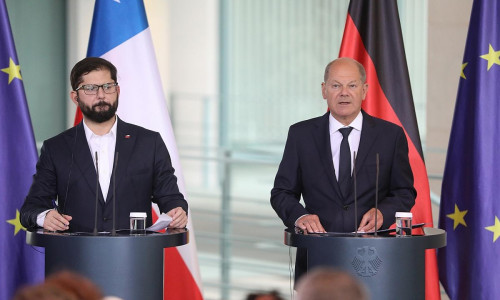 Gabriel Boric Font und Olaf Scholz am 10.06.2024