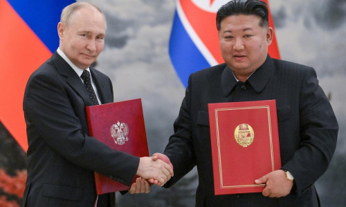 Putin und Kim am 19.06.2024