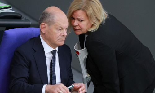 Nancy Faeser und Olaf Scholz am 06.06.2024