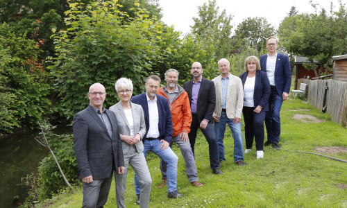 von links: Olaf Schröder, Christiana Steinbrügge, Ivica Lukanic, Dr. Bernd Hoppe-Dominik, Sven Glodniok, Gerhard Kanter, Carmen Gottsmann und Klaus Benscheidt.