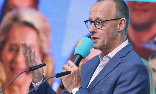 Friedrich Merz am Wahlabend zur Europawahl 2024