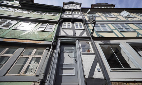 Im Kleinen Zimmerhof steht das schmalste Haus von Wolfenbüttel.