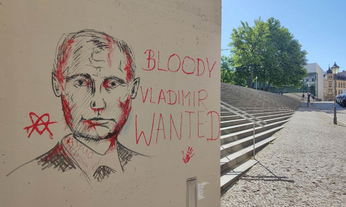 Anti-Putin-Graffiti (Archiv)