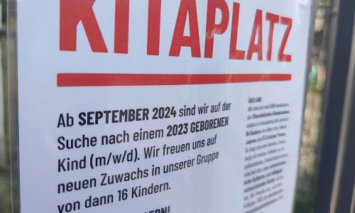 Ausschreibung von Kitaplatz am 11.08.2024