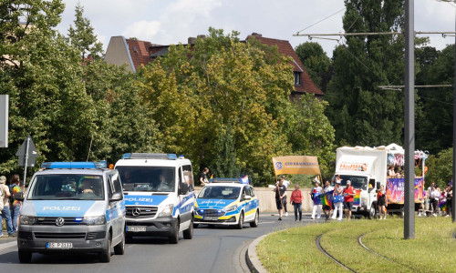 Die Polizei sicherte den Aufzug.