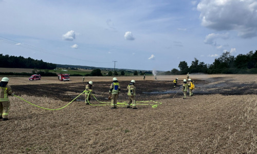 Die Feuerwehr konnte den Flächenbrand schnell unter Kontrolle bringen.