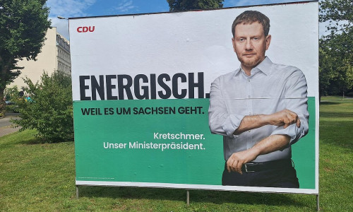 CDU-Wahlplakat zur Landtagswahl in Sachsen (Archiv)