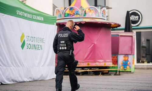 Polizei nach Messerangriff in Solingen am 24.08.2024