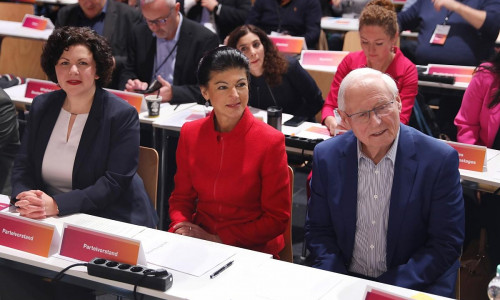 Amira Mohamed Ali, Sahra Wagenknecht, Oskar Lafontaine (Archiv)