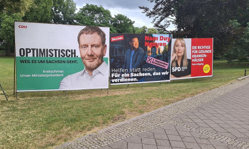 Wahlplakate zur Landtagswahl in Sachsen (Archiv)