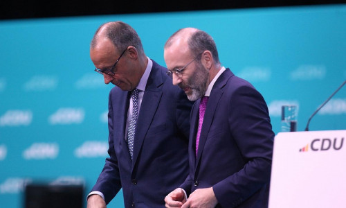 Friedrich Merz und Manfred Weber (Archiv)