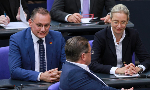 Tino Chrupalla, Stephan Brandner und Alice Weidel (Archiv)