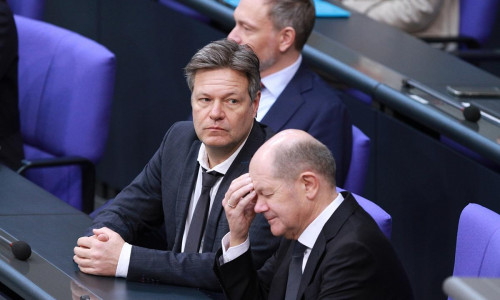 Robert Habeck, Christian Lindner, Olaf Scholz (Archiv)