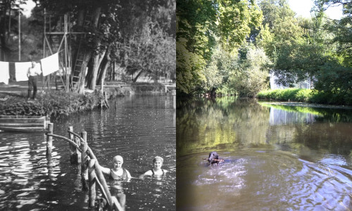 So sah die Badeanstalt in der Oker vor 100 Jahren aus 