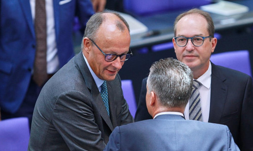 Friedrich Merz, Thorsten Frei, Alexander Dobrindt am 10.09.2024