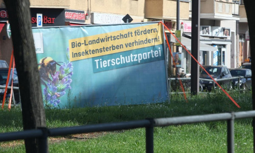 Wahlplakat für Tierschutzpartei (Archiv)