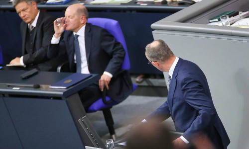 Robert Habeck, Olaf Scholz und Friedrich Merz (Archiv)