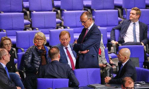 Friedrich Merz in der Unionsfraktion am 31.01.2025