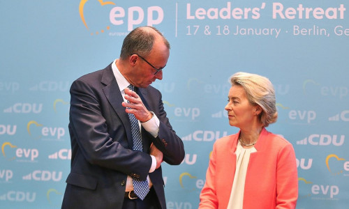 Friedrich Merz und Ursula von der Leyen am 17.01.2025