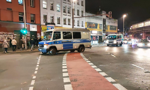 Berliner Polizei im Einsatz am 01.01.2025