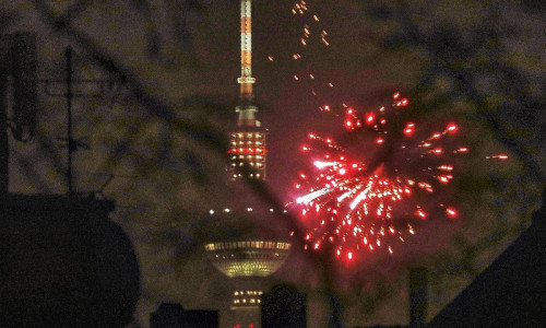 Silvesterfeuerwerk am Berliner Fernsehturm