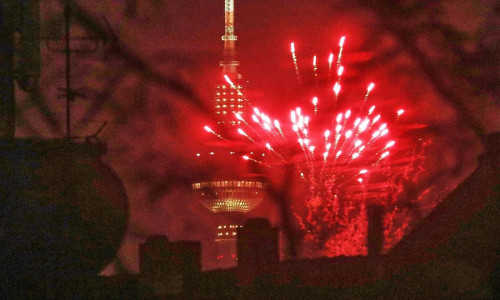 Silvesterfeuerwerk am Berliner Fernsehturm