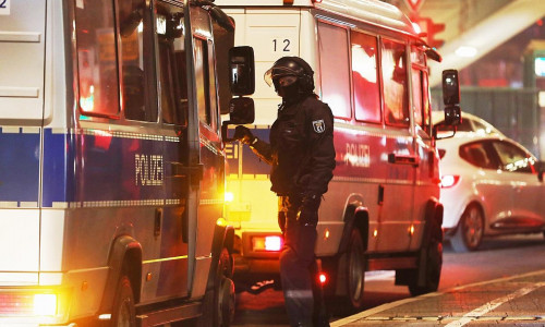 Berliner Polizei im Einsatz am 01.01.2025