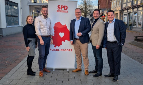 Kirsikka Lansmann, Wieland Bartels, Henning Evers, Jannis Gaus und Philipp Raulfs (v. li.).