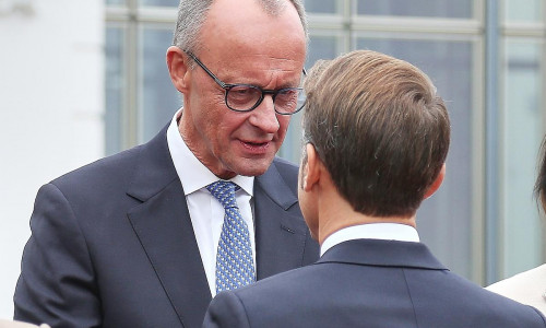 Friedrich Merz und Emmanuel Macron am 03.10.2025