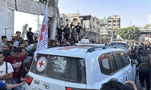 Übergabe der Hamas-Geiseln am 13.10.2025 in Gaza
