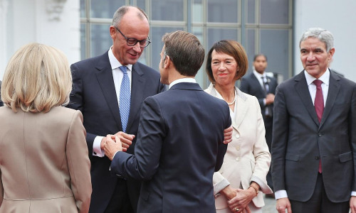 Friedrich Merz und Emmanuel Macron am 03.10.2025