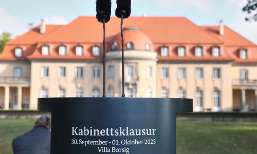 Kabinettsklausur in der Villa Borsig am 01.10.2025