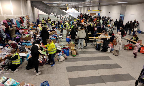Hilfsgüter für Flüchtlinge aus der Ukraine in Deutschland (Archiv)