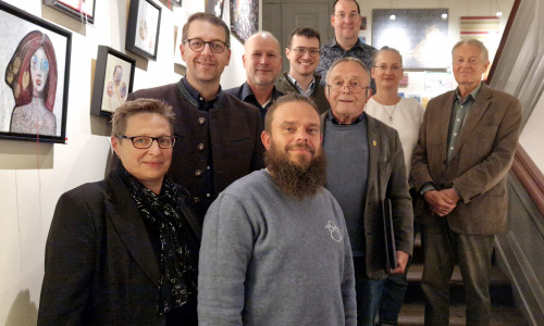 Melanie Klupp, Stefan Fenner, Ingo Geisler (alle CDU), Ernie Grieshaber (unabhängig), Max Weitemeier (FDP), Andreas Kleindienst (hintenstehend), Bodo Wutschel, Katja Bode, Dr. Manfred Bormann (alle CDU) (v. li.).