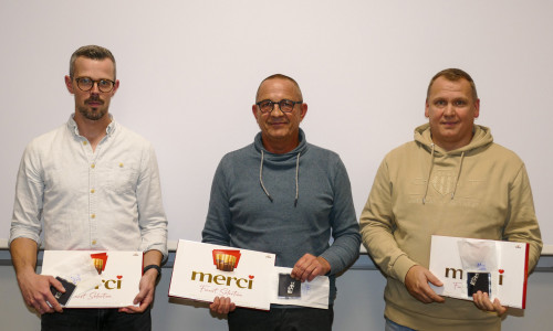 Die Gewählten: Kevin Schmidt, Christian Hellmeier und Hendrik Zimmermann (v. li.).