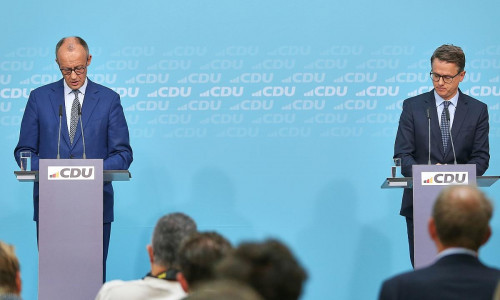 Friedrich Merz und Carsten Linnemann am 20.10.2025