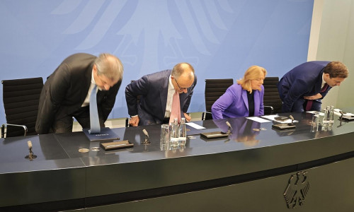 Pressekonferenz nach Koalitionsausschuss am 09.10.2025